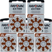 40 x Rayovac AC312 ZA312 BROWN Hearing Aid Batteries 312 312au PR41 V312 DA312