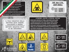 kit Adesivi vano motore restauro FIAT COUPE turbo 20v vt plus coupè limited