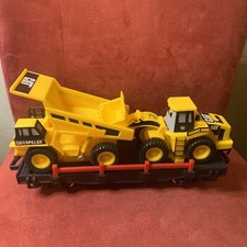 Train Car - CAT - with Catepillar Equipment- Toy State