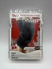 McDavid 410 Knee Support Level 1 LIGHT Sorbothane pad XL 16-17.5" Black