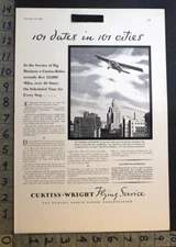 1929 CURTISS-WRIGHT FLYING SERVICE AVIATION AIRCRAFT ROBIN MONOPLANE AD 33809