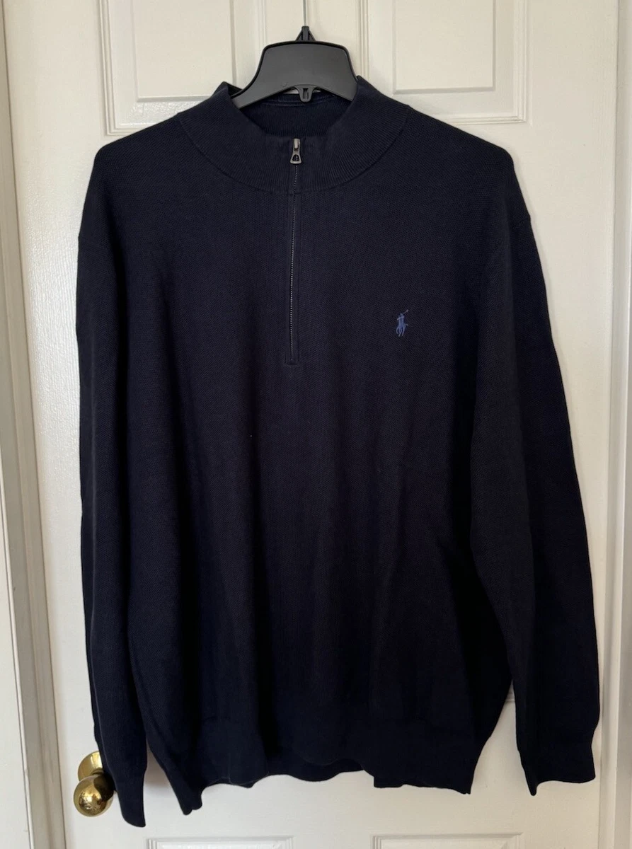 Polo Ralph Lauren Men's Blue 1/2 Zip Features for sale | eBay