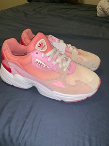 adidas falcon women's colorblock metallic sneakers