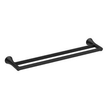 Moen Y0722BL Mikah Series Double Towel Bar, Matte Black, 24 Inch