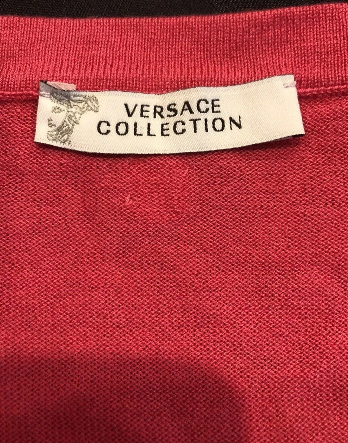 VERSACE COLLECTION Maglione collo a V super leggero taglia 46