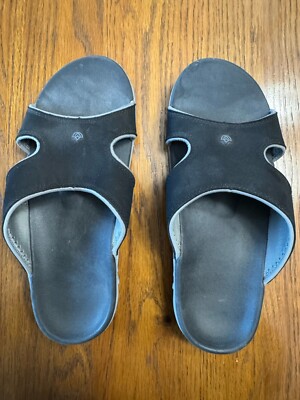 Women's SPENCO Kholo Black Slides Slip On Orthotic Sandals