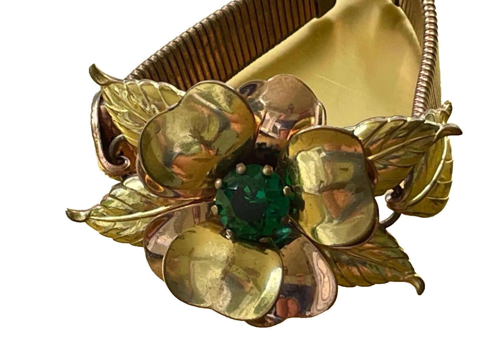 Beautiful Vintage Gold Vermeil Ornate Flower Gree… - image 15