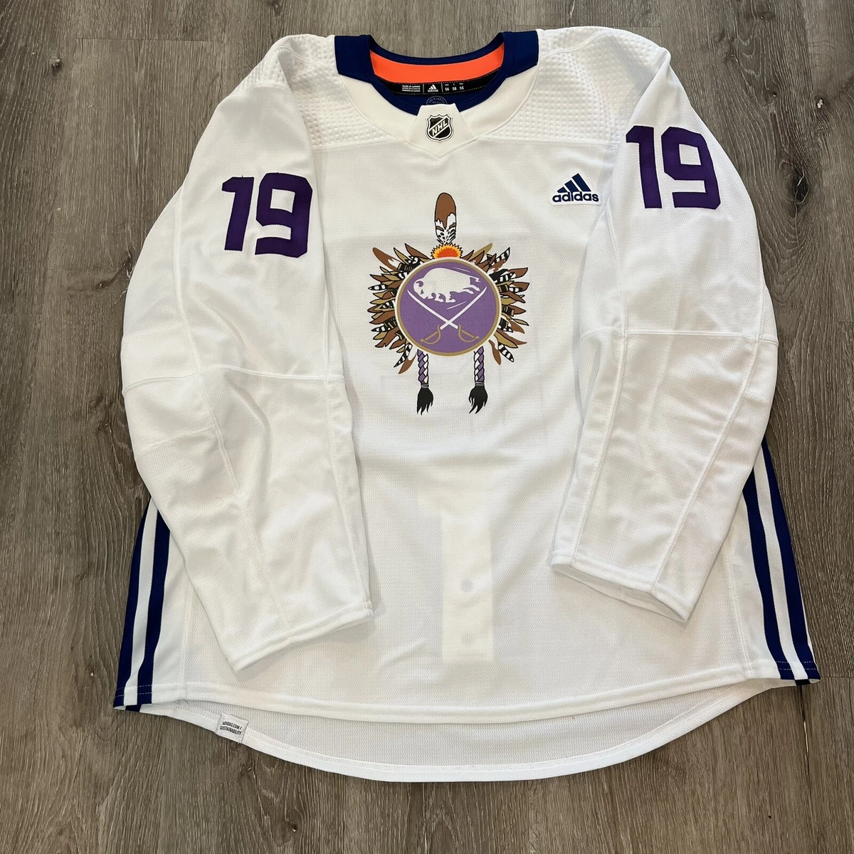 Men's adidas White/Purple Buffalo Sabres Hockey Fights Cancer Primegreen  Authentic Blank Practice Jersey