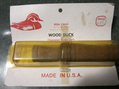 Vintage REAL CALLS GAMCO WOOD DUCK 4 7/8'' duck Call In the Org package NOS