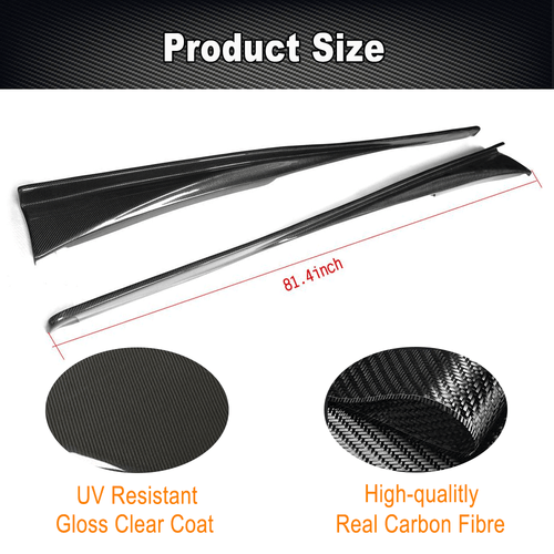 For Lexus IS250 IS350 Base/F Sport 2013-20 REAL Carbon Side Skirts Extension Lip - Picture 5 of 13