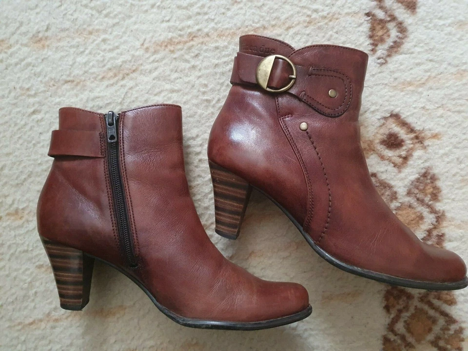 "LINEA DUE" Gr.37 Ankleboots/Stiefeletten  Echtes-Leder braun - Bild 4 von 4