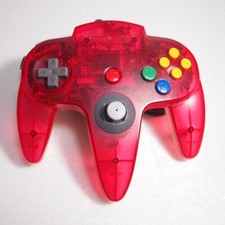 Nintendo 64 Controller Bros Clear Red NUS 005 OEM N64 Tight Stick