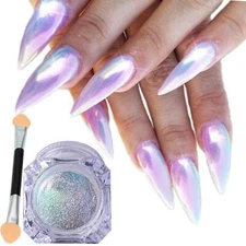Color-Change Neon Aurora Mermaid Nail Art Glitter Powder Mirror Chrome Pigment/