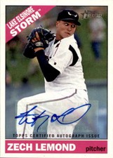 2015 Topps Heritage Minors Real One Autographs Zech Lemond ROA-45 NICE