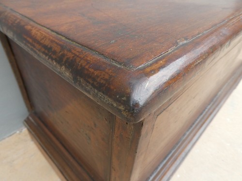 Cassapanca panca baule in legno di noce, primi '800 - L 109,5 cm! - Foto 7 di 14