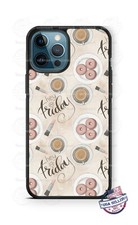 Funda de teléfono Hey Friday lápiz labial café donut para iPhone 12 Samsung A11 LG Google