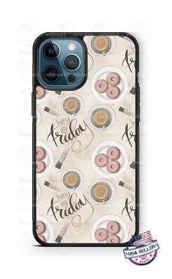Hey Friday Lipstick Coffee Donut Phone Case For iPhone 12 Samsung A11 LG Google
