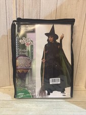 The wizard of oz wicked witch costume Wicked Adult Size Small 4-6 New damage Hat