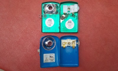 2 X SAFT/MAZDA Lampe de Poche/Flashlight Vintage 4,5V 3R12 Made in France