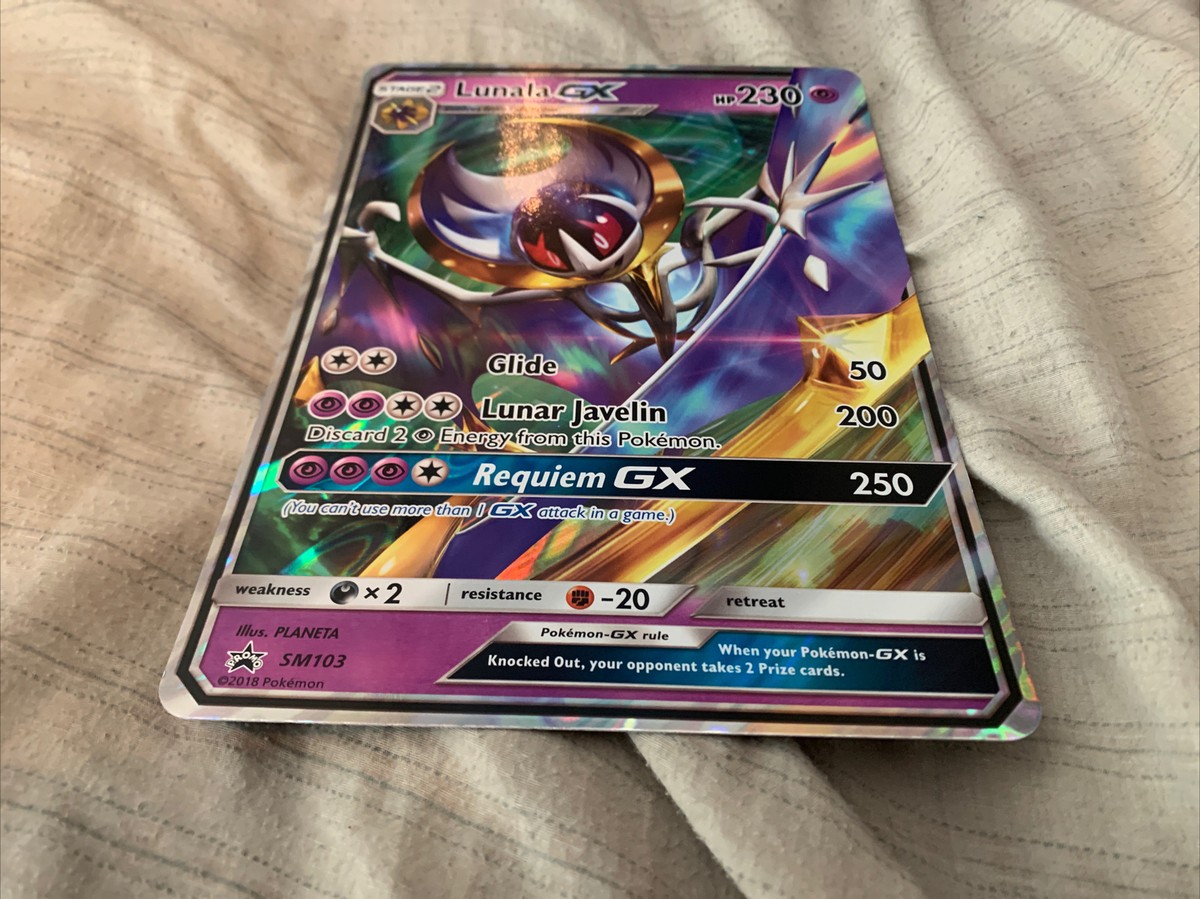 Lunala GX SM103 Jumbo Oversized Card (Black Star Promo) NM Ships