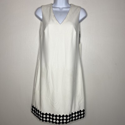 Calvin Klein Pencil Dress Womens Size 2 V Neck Diamond Lace Trim Hem NWT  Flawed | eBay