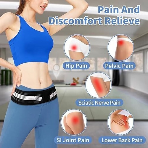 Sacroiliac Belt for Sciatic Pain -Back Support Brace for Lower Back Pain, Pelvis - Picture 2 of 9