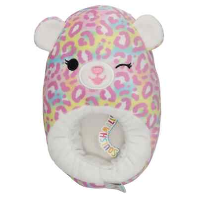 Original Squishmallows Slippers ~ Michaela the Leopard ~ Girls Size 4-5 NWT