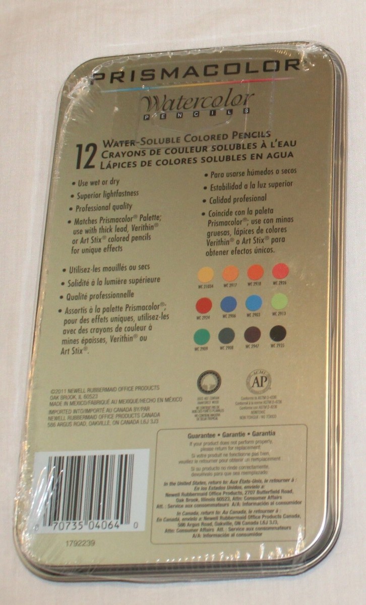 NEW Prismacolor Watercolor Pencil Set, 12-Colors | eBay