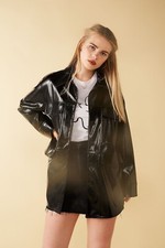Monki Patent Vinyl Jacket Size Xs Asos 
