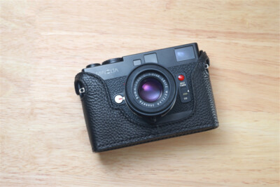Genuine Leather Half Case for Minolta CLE Camera Retro Handmade