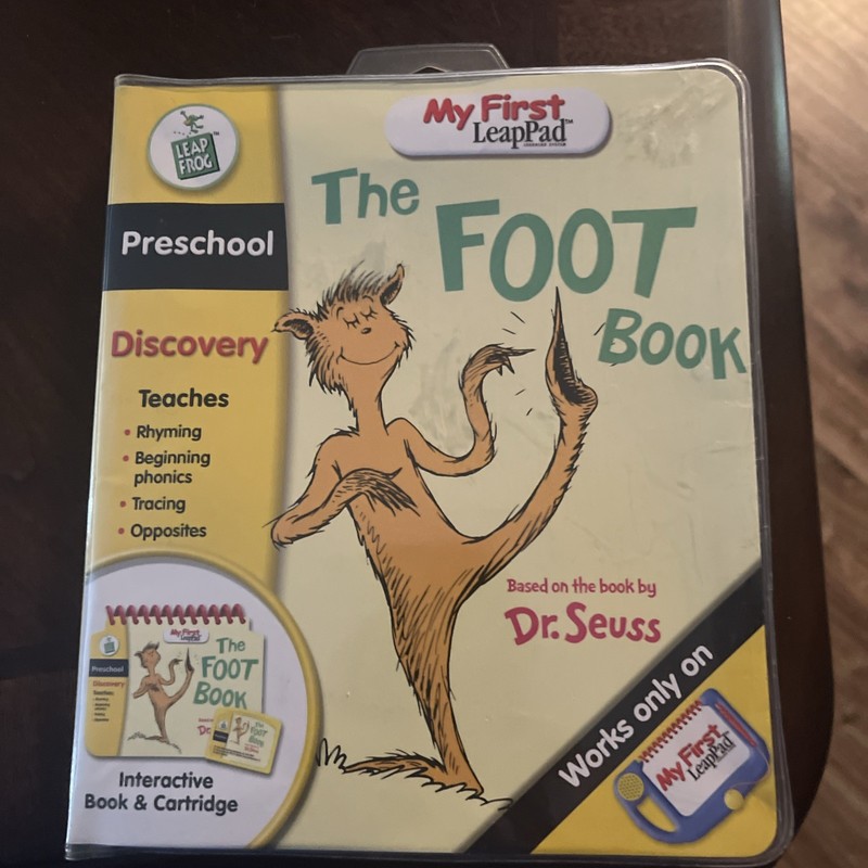 Leap Frog My First LeapPad Dr Seuss THE FOOT BOOK Book & Cartridge