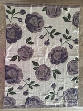 Pottery Barn Kids. Lavender Cream Floral Crib Blanket.