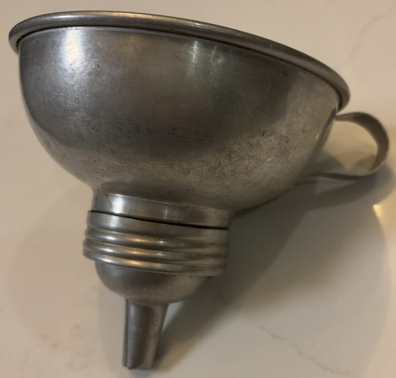 Wide & Narrow Mouth Vintage Aluminum Canning Funnel With Handle