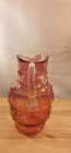 2 Toby Pitchers: Brown Glaze and Cranberry Glass With Handles — photo 8