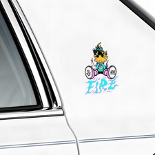 Fire Flammable Cartoon Sticker for Car Laptop Water Bottle Skateboard Luggage