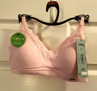 Live Kindly The PINK Wireless Lace Trim Adjustable Strap Bralette Bra Pink S — photo 1