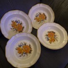 4 Vintage Mikasa Bowls Salad Soup Garden Club Flowerfest Stoneware 8.5"