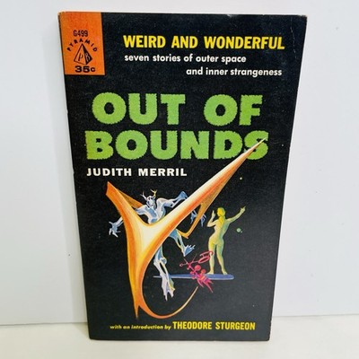 Out of Bounds by Judith Merril 1960 1st Pyramid Books Sci-fi Sturgeon Vintage