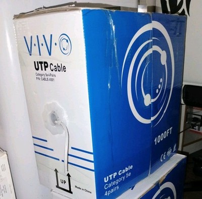 VIVO 500ft Est bulk Cat5e LAN Ethernet Cable Wire UTP Pull Box Cat-5e 