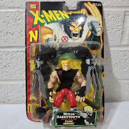 New Sealed X-Men Ninja Force Sabretooth Action Figure 1996 Vintage Toy Biz