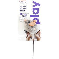 Swat-Activated Squeaky Mouse Cat Toy with Catnip - Pack of 2