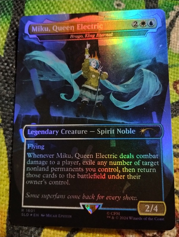 FOIL Miku, Queen Electric / Brago, King Eternal SLD NM MTG Magic: The Gathering