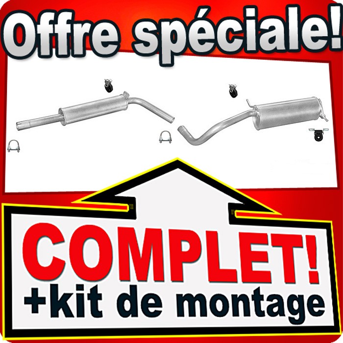 Silencieux SEAT IBIZA 6L 1.2 anti-corrosion pour supprimer les vibrations au contrôle technique