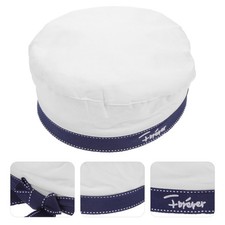 White Sailor Hat Sailors Captain for Women Ladies Adult Beret