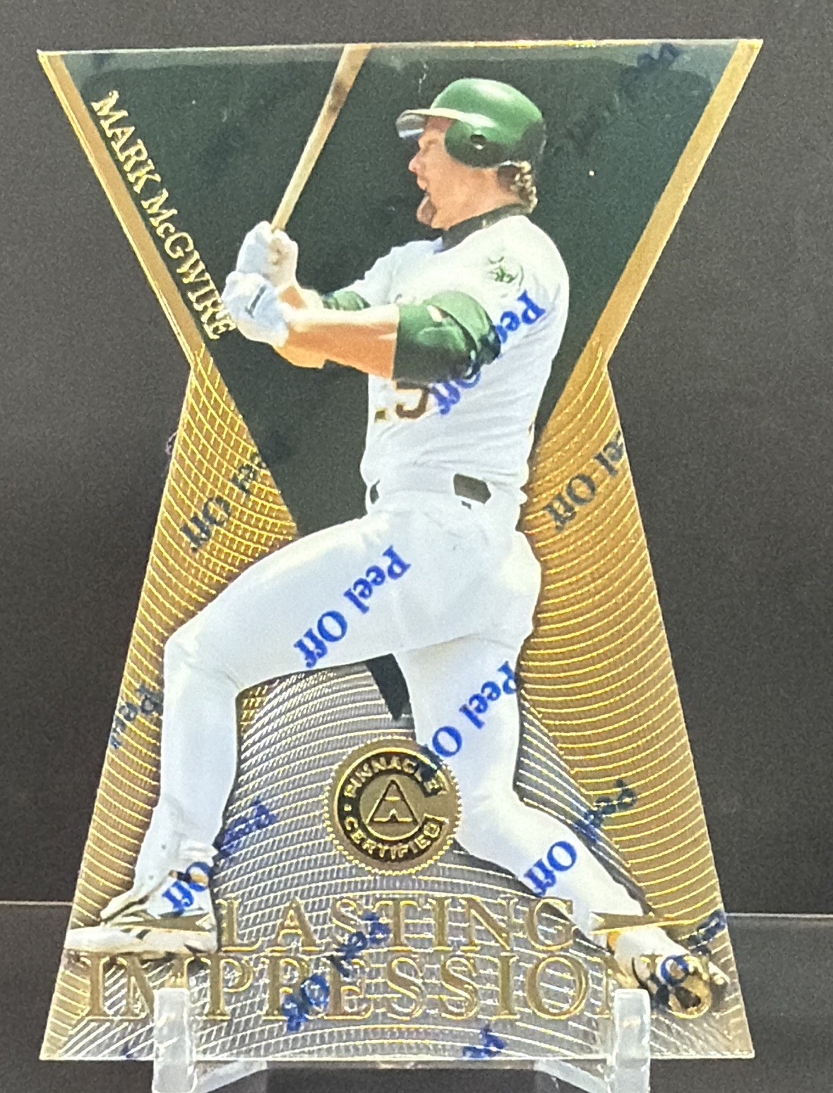Pinnacle 1997 Certified Lasting Impressions Mark McGwire A’s #5/20 Insert