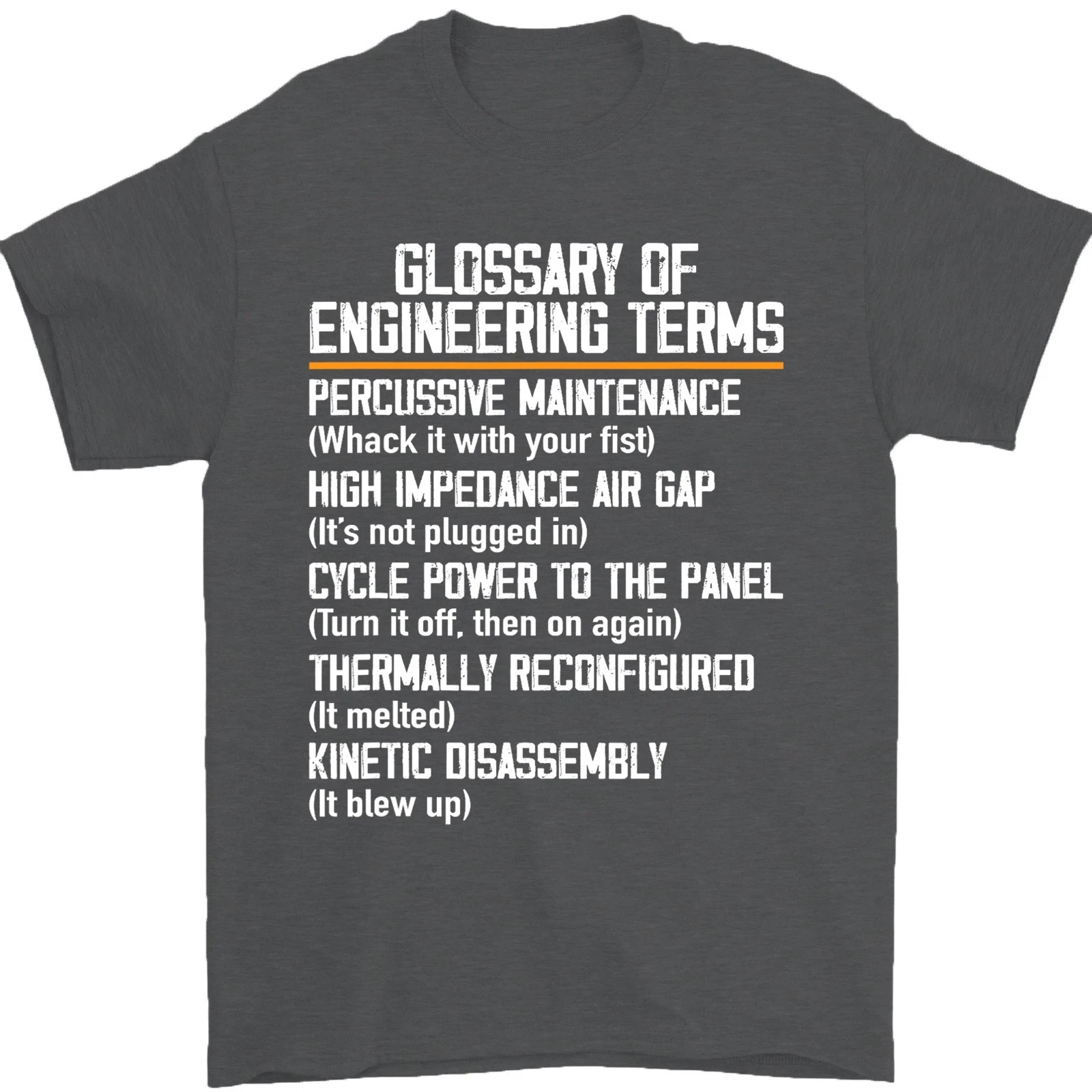 Funny Engineering Glossary Unisex T-Shirt for Students