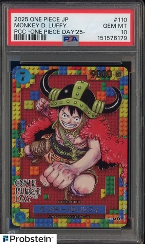 #2 2025 One Piece JP PCC One Piece Day '25 #110 Monkey D. Luffy PSA 10 GEM MINT