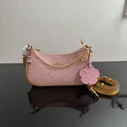 Coach Outlet CEA20 Teri Shoulder Bag Signature Canvas Charms Gold Powder Pink