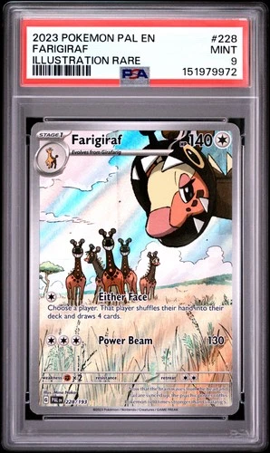 PSA 9 Farigiraf 228/193 Pal En-paldea Evolved ILLUSTRATION RARE
