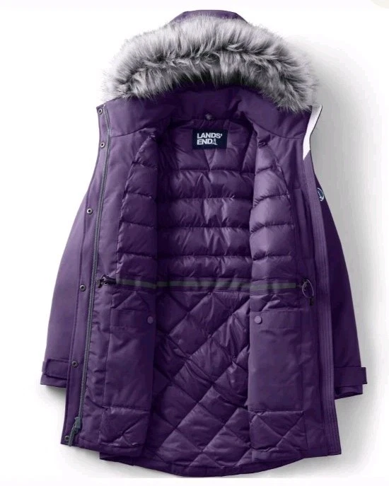 New Lands End EXPEDITION DOWN PaRkA 2 / 4 PeTiTe XS WATERPROOF Winter Women PXS - Image 3 of 4